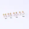 Wholesale Ear Cartilage Rings & Studs Fashion Heart 316L Stainless Steel Waterproof Non Tarnish Surgical Steel Zircon Vacuum Plating