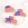 Wholesale Acrylic Hair Clip American Flag Design Independence Day Hair Accessory For Women Modern Black And Blue Hair Clip