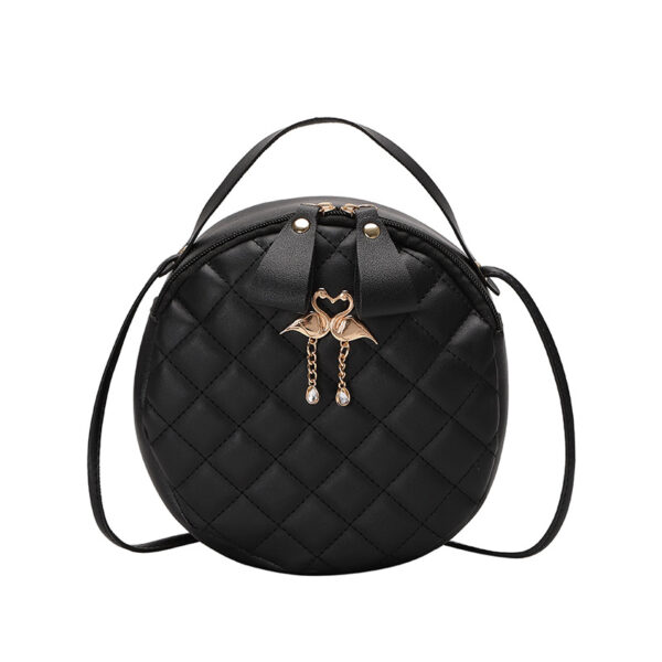 Wholesale Small round handbag, quilted bag, embroidered mini bag