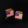 Wholesale American Flag Men's Zinc Alloy Cufflinks In French Style With Stamping Craft