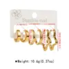 Wholesale 304 Stainless Steel Solid Color PVD Coated Golden Plated Casual Elegant Earrings