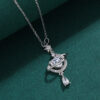 oly-0c41a59d08d662c66f83cb0281bc20dd Wholesale Fantasy Heart Moon 999 Sterling Silver Necklace for Women Summer Popular Pendant Clavicle Valentine's Day Gift for Girlfriend你