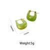 Wholesale Round Waterproof Non Tarnish Stud Earrings For Women In 18K Real Gold Plated 304 Stainless Steel With Acrylic Inlay, PVD Coated