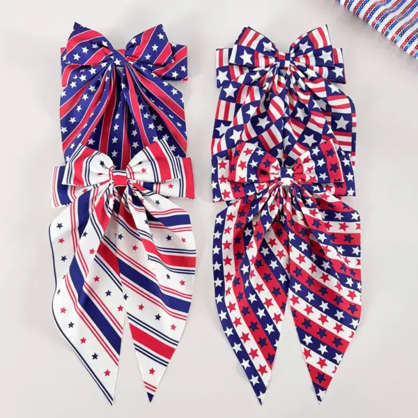 Wholesale American Flag Hairpin For Women In Red Cloth, Perfect For Independence Day Celebrations