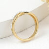 Wholesale Korean version of stainless steel jewelry irregular gold crown inlaid clay diamond titanium steel ring