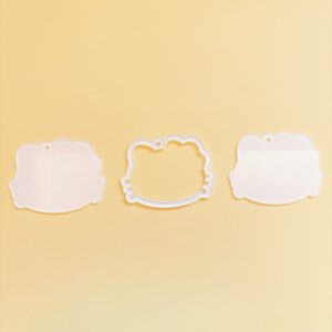 Transparent hello kitty 7cm - homemade shaker (1 set is 3 pieces without glue)