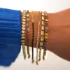 Wholesale PVD Coated Real Gold Plated 18K Gold Geometric 304 Stainless Steel Imitation Diamond Rhinestone Casual Elegant Retro Waterproof Non Tarnish 304 Stainless Steel Lobster Trigger Clasp Closure Bracelets
