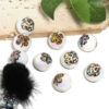 Wholesale Leopard print wave dot printed round beads acrylic lucky grass beads DIY mobile phone chain beaded pen accessories