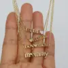 Wholesale Jewelry Simple Style Letter Copper Plating Cable Chain Pendant Necklace