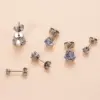 Wholesale 1 Piece Ear Cartilage Rings & Studs Simple Style Classic Style Geometric Round 316L Stainless Steel Waterproof Non Tarnish Surgical Steel Zircon