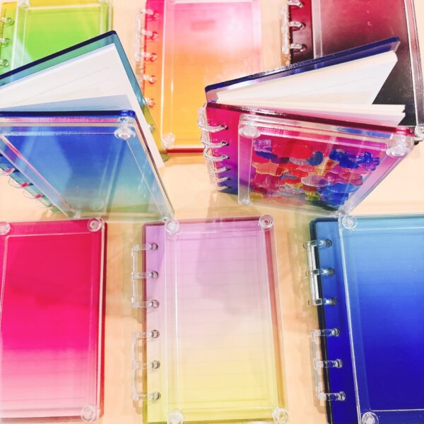 Wholesale Color gradient shake acrylic notebook TK explosions exquisite loose-leaf diy shake A7A5
