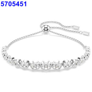 Diamond-encrusted white gold bracelet
