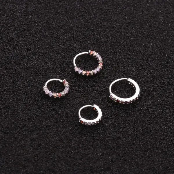 Wholesale Ear Cartilage Rings & Studs Fashion Geometric Copper Zircon