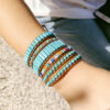 oly-0cf58f6af1664920eb7560380f849d88 Wholesale hand-woven turquoise beaded bracelet rope women's multi-layer ethnic wind winding bracelet vintage jewelry
