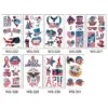 Wholesale Temporary Waterproof Tattoo Sticker American Independence Day Flag Design One-time Use Party Gift Synthetic Material