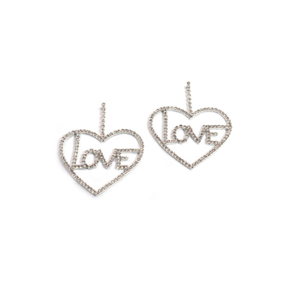 oly-0d31d216ed5fe83943230b4f10859a0f Wholesale Fashion LOVE Hollow Earrings Inlaid Rhinestone Simple Earrings Party Valentine's Day Gift Earrings Women