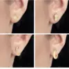Wholesale Gold Plated Brass Earring Set Star Pattern Fashionable Ladies Jewelry Eight-pointed Star Luxury Style Stud Earrings