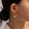 Wholesale 304 Stainless Steel Shell PVD Coated 18K Gold Plated IG Style Vacation Plating Ear Studs