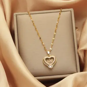 X5445# Light Luxury Love Heart Necklace