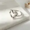 Wholesale Unisex Heart Shape Ring In 316 Stainless Steel With 18K Real Gold Plated PVD Coated Hypoallergenic Finish