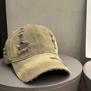 Wholesale Big Head Ware Washed Old Hole Baseball Cap Women's Spring and Summer Sun Protection All-match Duck Tongue Hat Showing Face Small Men's Fashion