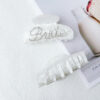 Wholesale French Elegant Rhinestone Letters Acrylic Hair Catcher Large High-end Back Head Grabber Valentine's Day Hairpin Hair Accessory
