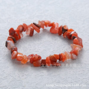Red agate (natural material) / Bracelet circumference is about 18cm