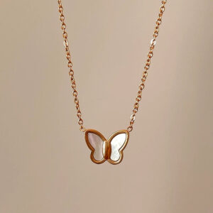 Fritillaria butterfly necklace