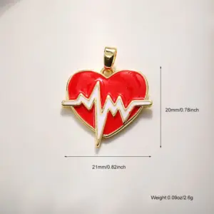 A976 Dripping Oil Red Peach Heart