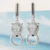 Wholesale Women’s Animal Drop Earrings With Claw Setting, White K Plated Copper Featuring Zircon Inlay And Water Plating