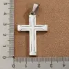 Wholesale DIY Jewelry High-Quality Polished 304 Stainless Steel Rhinestone Cross Handmade National Flag Square Pendant