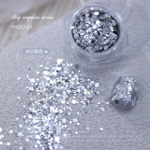 Internet celebrity large sequins-silver (yh257-01)