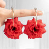 Wholesaleelegant fashion gentle romantic creative red rose earrings ladies gift earrings