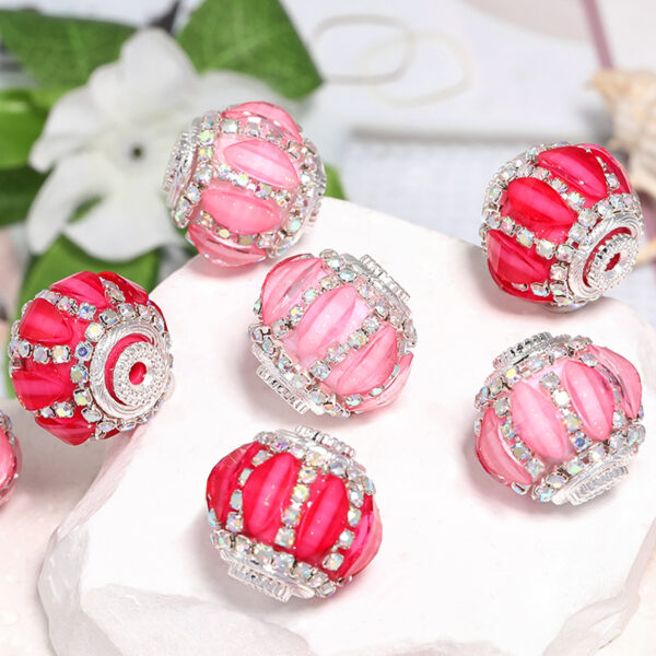 Wholesale  Princess Rhinestone Chain Lantern Drill Ball Bead Heavy Industry diy Moe Beaded Pen Mobile Phone Chain Accessories Material