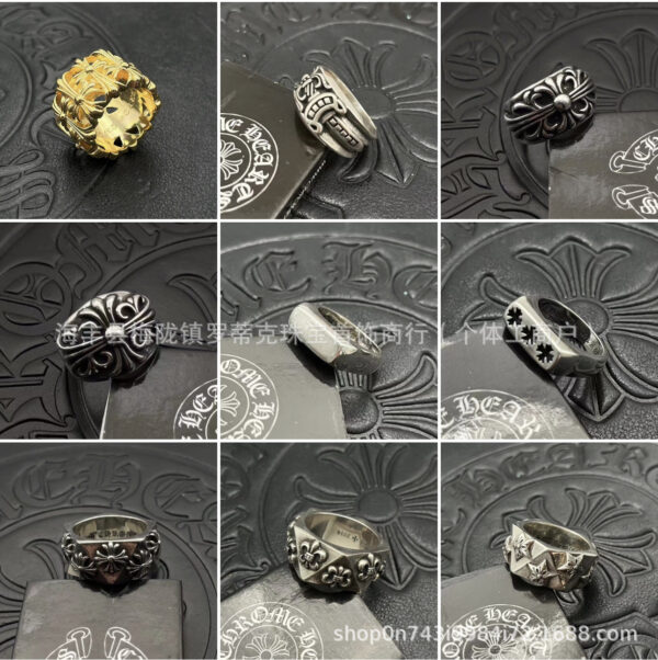 Wholesale Brass cross ring, vintage burial style, large men's ring