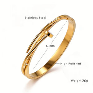 18k gold (inner ring diameter 50x60mm) / Vacuum real gold electroplating in full-body stainless steel furnace