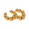 Wholesale PVD Coated Real Gold Plated 18K Gold Solid Color 304 Stainless Steel Simple Style Waterproof Non Tarnish Ear Cuffs