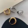 Wholesale PVD Coated 18K Gold Plated Solid Color 304 Stainless Steel Simple Style Classic Style Waterproof Non Tarnish Earrings