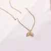 Wholesale 304 Stainless Steel Cross Electroplated Zircon Gold Plated Glam Modern Style Shiny Plating Inlay Gold Necklace
