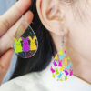 oly-0e5519b9f84d831f26a473c9bc06f746 Wholesale Easter color sunglasses Rabbit printed earrings earrings female acrylic simple personalized earrings