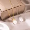 Wholesale Gold Plated French Vintage Ice Queen Pearl Necklace Women's Luxury Sensation Pendant Lightweight High End Jewelry Accessories