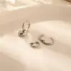 Wholesale PVD Coated Real Gold Plated 18K Gold Solid Color 304 Stainless Steel Simple Style Waterproof Non Tarnish Drop Earrings
