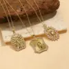 Wholesale Virgin Mary Enamel Pendant Necklace For Women With 14K Real Gold Plated Copper And Zircon Inlay, Handmade Chain Featuring Water Plating