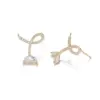 Wholesale Flowers Stud Earrings For Women With 925 Sterling Silver Posts And Copper Base Inlaid With Zirconia In Simple Style
