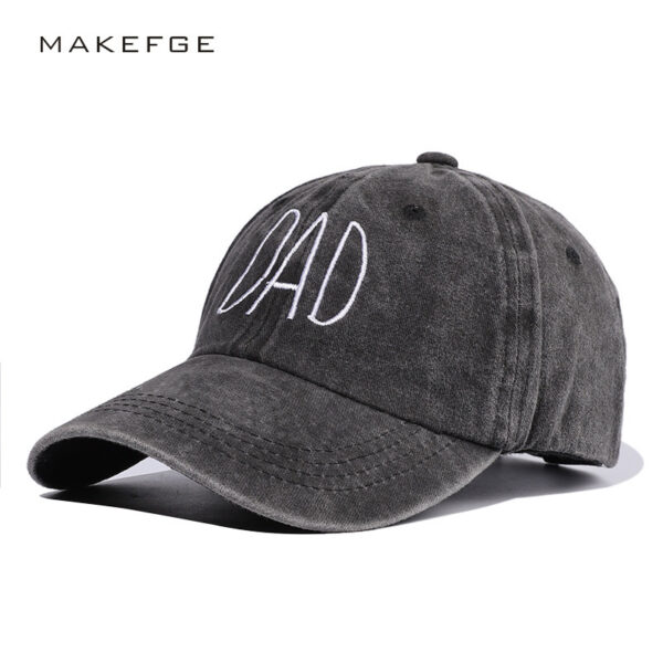 oly-0e9a697e9328969eefd7415193bc3140 Wholesale Hat Letter DAD MoM Embroidered Washed Old Baseball Cap Men's and Women's Cap