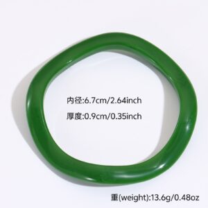 28# bracelet-olive green-irregular-narrow side