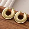 Wholesale Three-dimensional Geometric Earrings For Women In Copper With KC Golden Water Plating And 0.03µm Thick Coating