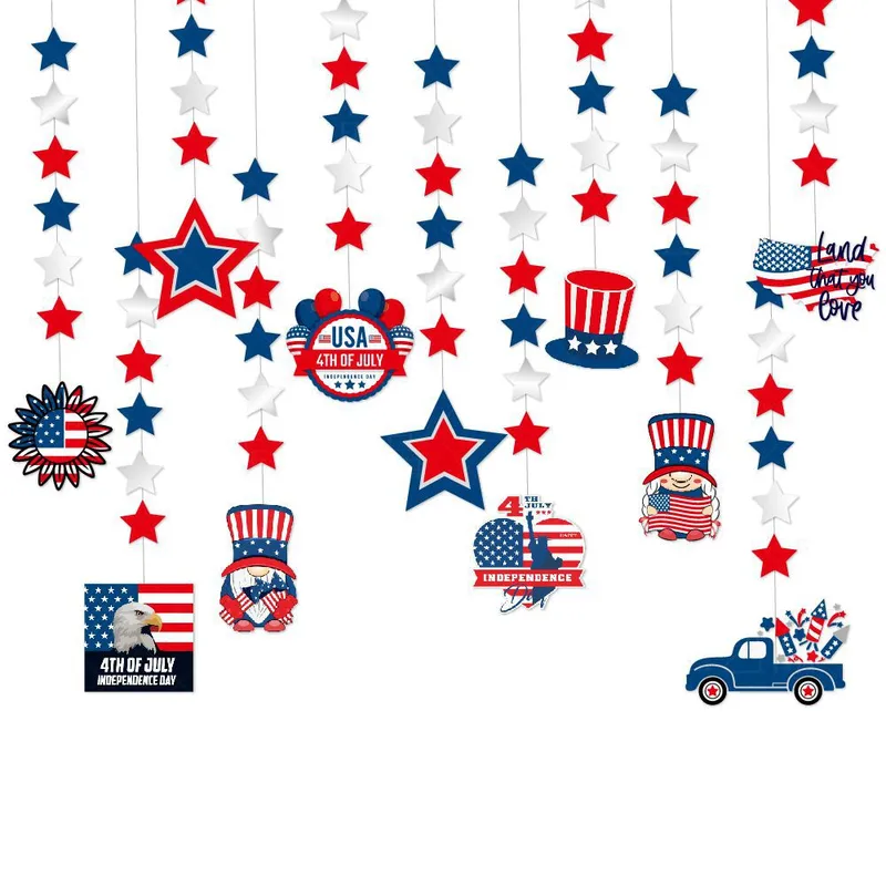 Wholesale Star Car Hanging Amulet Dwarf Bunting Decoration Festival Party Supplies