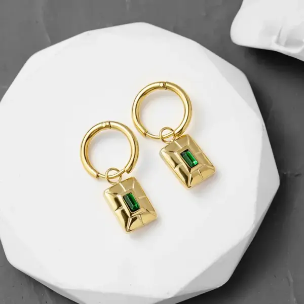 Wholesale 1 Pair Simple Style Classic Style Solid Color Inlay Copper Zircon Earrings