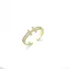 Wholesale Women's Ring New Style Living Mouth Zircon Heart Ring Versatile 304 Stainless Steel Geometric Pattern Luxury Style